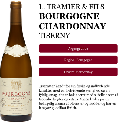 Domaine Tramier Bourgogne Chardonnay Tiserny (6 flasker)