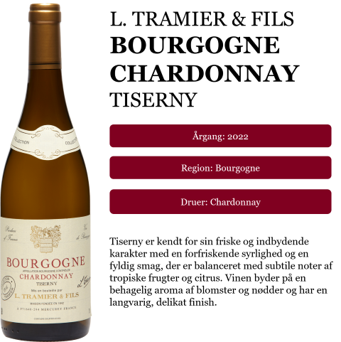 Domaine Tramier Bourgogne Chardonnay Tiserny (6 flasker)